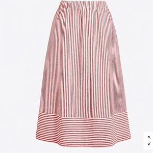 NWT jcrew factory cotton linen midi skirt